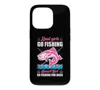 Carcasa para iPhone 13 Pro Fisherwoman Real Girls Go Fishing Smart Girls Go Fishing