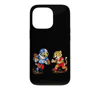 Carcasa para iPhone 13 Pro Football Eagle vs Cheetah Mascot Sports Graphic