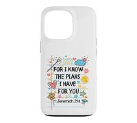 Carcasa para iPhone 13 Pro For I Know The Plans I Have For You Christian Back To School