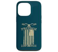 Carcasa para iPhone 13 Pro Freedom Isnt Free Patriotic Eagle Bird Diseño de Bandera Estadounidense