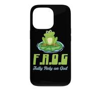 Carcasa para iPhone 13 Pro Frog Confíe plenamente en Dios Clásico Cristiano Fe & Religión
