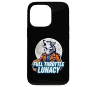 Carcasa para iPhone 13 Pro Full Throttle Lunacy Howling Biker Wolf Graphic