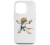 Carcasa para iPhone 13 Pro Funny Bearded Dragons Doing Karate Samurai Ninja Lizard