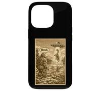 Carcasa para iPhone 13 Pro Funny Bigfoot Bruh UFO Alien Loch Ness Monster Abduction