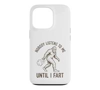 Carcasa para iPhone 13 Pro Funny Bigfoot Fart Sasquatch Pedos Papá Broma Día del Padre