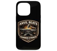 Carcasa para iPhone 13 Pro Funny Blacksmith Yunque Beats Hammer Strikes Metalsmith Cita