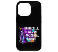 Carcasa para iPhone 13 Pro Funny Chess Player Accidental Gambit Blunder Quote