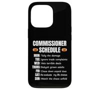 Carcasa para iPhone 13 Pro Funny Fantasy Football Commissioner Schedule Draft Day