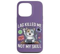 Carcasa para iPhone 13 Pro Funny Gaming Cat Blaming Lag Lindo Felino Controller Design