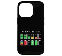 Carcasa para iPhone 13 Pro Funny Introvert Humor Energy Level Graphic Anti Social Fun