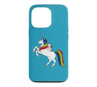 Carcasa para iPhone 13 Pro Funny Kawaii Womens Girls Unicorn Rainbow Happy Pug Lover