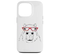 Carcasa para iPhone 13 Pro Funny Mens Womens Girls Red Glasses Meme Lover Capybara