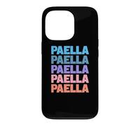 Carcasa para iPhone 13 Pro Funny Modern Repeated Text Design Paella Spain