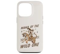 Carcasa para iPhone 13 Pro Funny Mom Tiger Riding. Western Cowboy Mama of The Wild One