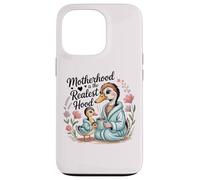 Carcasa para iPhone 13 Pro Funny Motherhood Is The Realest Hood Día de la Madre Goose Mom