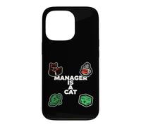 Carcasa para iPhone 13 Pro Funny Office Humor Manager Is A Cat Feline Boss