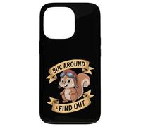 Carcasa para iPhone 13 Pro Funny Pilot Squirrel Buck Around and Find out Diciendo