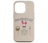 Carcasa para iPhone 13 Pro Funny Skeleton Easter Egg Hunt Humor Egg Day