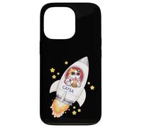 Carcasa para iPhone 13 Pro Funny Space Cat Astronauta Bebiendo Boba Bubble Milk Tea Niños