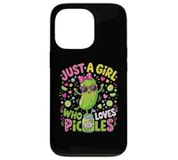 Carcasa para iPhone 13 Pro Funny Toddler Pickle Costume, Just a Girl Who Loves Pickles