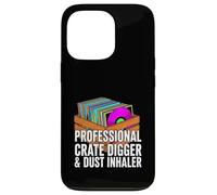 Carcasa para iPhone 13 Pro Funny Vinyl Record Collector Crate Digger Dust Inhaler