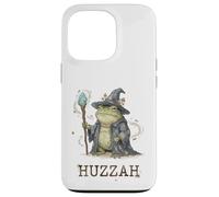 Carcasa para iPhone 13 Pro Funny Wizard Frog Huzzah Meme Fantasy Humor Cottagecore