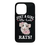 Carcasa para iPhone 13 Pro Funny Womens Kids Just A Girl Who Loves Dumbo Ear Rats Lover