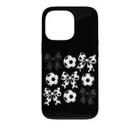 Carcasa para iPhone 13 Pro Fútbol Chica Coqueta Arco Pelotas De Fútbol Am