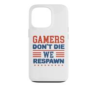 Carcasa para iPhone 13 Pro Gamers Don't Die We Respawn Sparklers Patriotic Hombres Mujeres