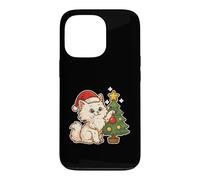 Carcasa para iPhone 13 Pro Gato Blanco Decora el árbol