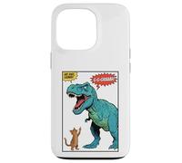 Carcasa para iPhone 13 Pro Gato Dedo Medio T-Rex Dinosaurio Pop Art Tiranosaurio