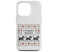 Carcasa para iPhone 13 Pro Gato Divertido, Necesito bocadillos, Gatito Hambriento, Humor