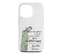 Carcasa para iPhone 13 Pro Give Me Your Tired Huddled Masses Statue of Liberty Freedom