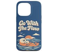 Carcasa para iPhone 13 Pro Go with The Flow Cute Sea Otter Retro Animal