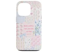 Carcasa para iPhone 13 Pro God Is Within Her Salmo 46:5 Pink Floral Christian Faith