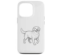 Carcasa para iPhone 13 Pro Golden Retriever Dog Minimalista Dibujado A Mano Sketch Art