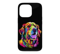 Carcasa para iPhone 13 Pro Golden Retriever Perro Colorido Colores Pop Art Dog Lover