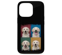 Carcasa para iPhone 13 Pro Golden Retriever Puppy Pop Art Expressions Retrato