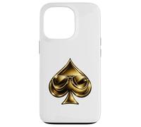 Carcasa para iPhone 13 Pro Golden Spade Sunglasses Poker Casino Lucky Symbol