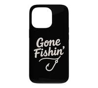Carcasa para iPhone 13 Pro Gone Fishin' Funny Fishing Hook Shirt Hombres Mujeres Niños Pescadores