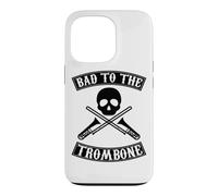 Carcasa para iPhone 13 Pro Gráfico de Bad To The Trombone Pun Skull