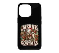 Carcasa para iPhone 13 Pro Gráfico navideño Retro de Farm Goat Merry Goatmas