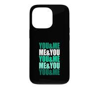 Carcasa para iPhone 13 Pro Gráfico Verde Azulado Claro Aqua Color You&Me&You&Me Teal Aqua