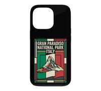 Carcasa para iPhone 13 Pro Gran Paradiso National Park Italia Bandera Vintage Travel