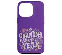 Carcasa para iPhone 13 Pro Grandma of The Year Retro Floral Cute Grandmother Vintage