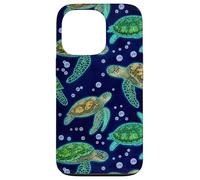 Carcasa para iPhone 13 Pro Green Sea Turtle Marine Life Ocean Decorative Pattern