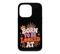 Carcasa para iPhone 13 Pro Groovy Leo Zodiac Retro Nacido para Ser Mirado En Astrología