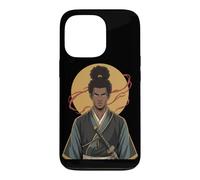 Carcasa para iPhone 13 Pro Guerrero Samurai Africano Katana Negro Historia Mes Bushido