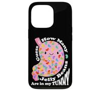 Carcasa para iPhone 13 Pro Guess How Many Jelly Beans Are in my Tummy Funny Kawaii