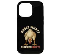 Carcasa para iPhone 13 Pro Guess What Chicken Butt Meme Funny Chicken Farmer